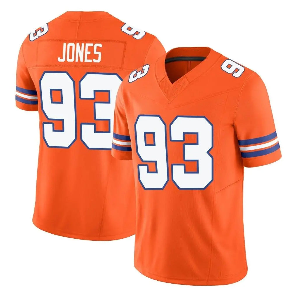 D.Broncos #93 D.J. Jones Player Orange Limited Alternate Vapor F.U.S.E. Throwback Game Mdoa Stitched Jerseys