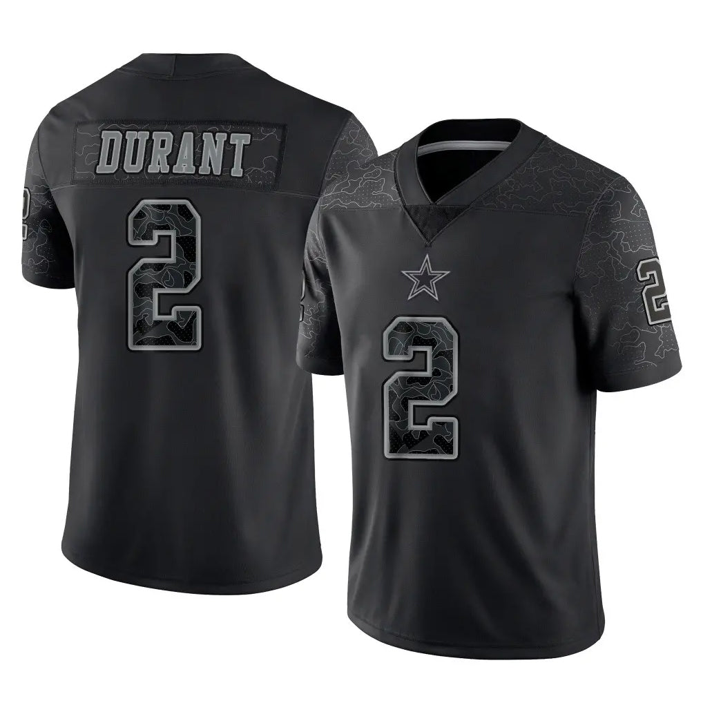 D.Cowboys #2 Cobie Durant Player Black Limited Reflective Home Game Mdoa Stitched Jerseys