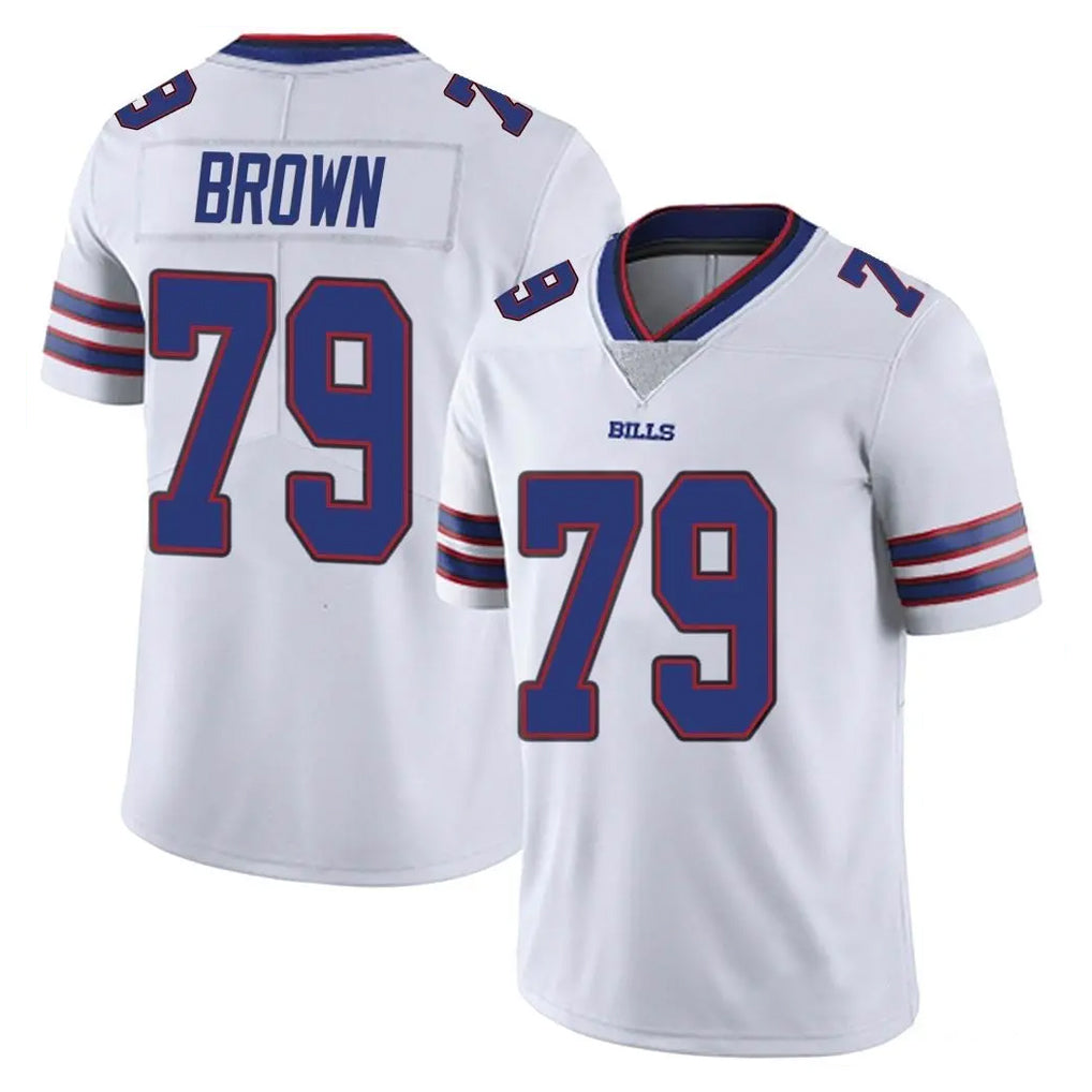 B.Bills #79 Spencer Brown Player White Vapor Untouchable Limited Mdoa Stitched Jerseys