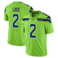 S.Seahawks #2 Drew Lock Player Green Limited Color Rush Home Game Mdoa Stitched Jerseys