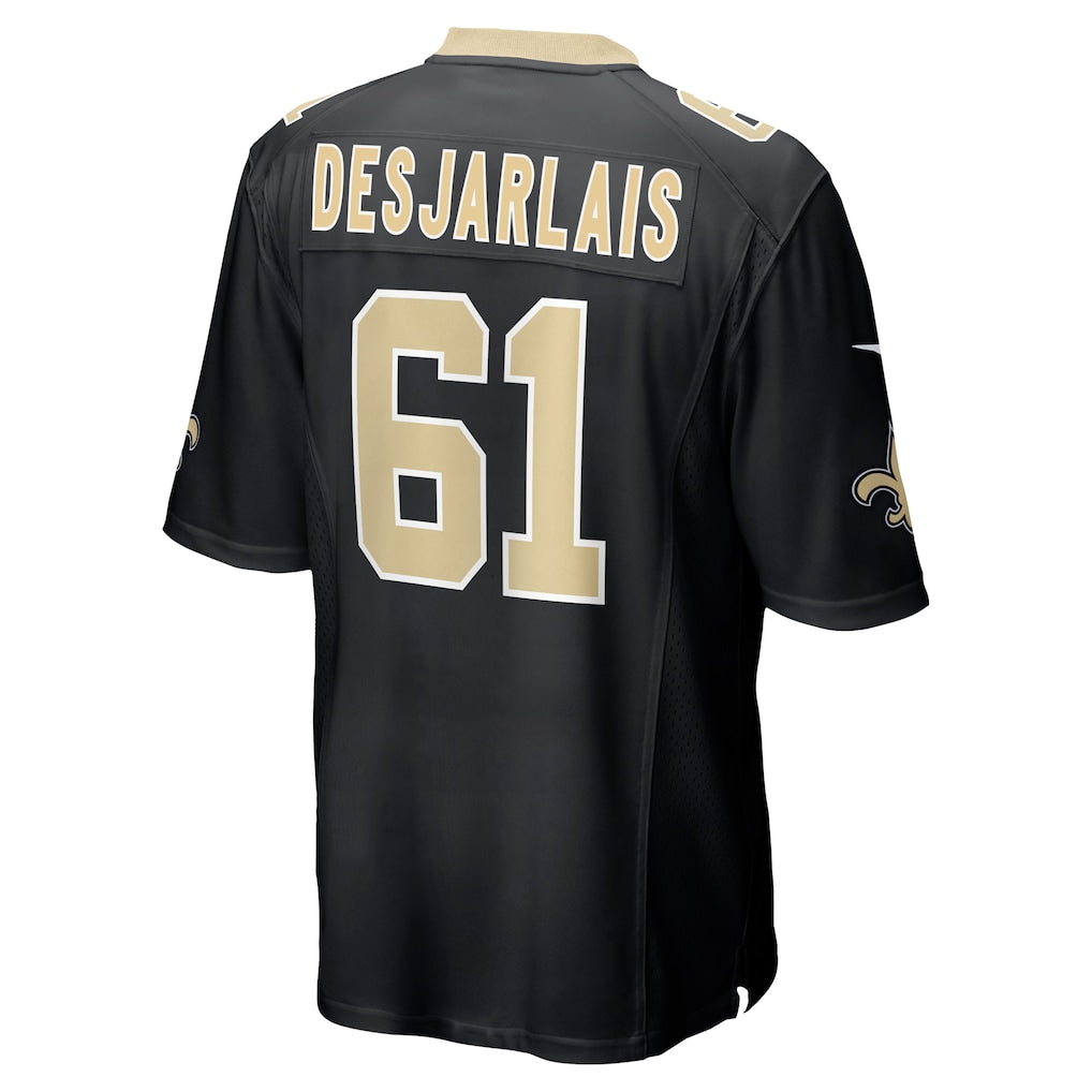 Mdoa NO.Saints #61 Drew Desjarlais Black Game Player Jersey