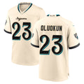 J.Jaguars #23 Foyesade Oluokun Player Natural 2026 Rivalries Collection Game Mdoa Stitched Jerseys