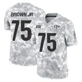 C.Bengals #75 Orlando Brown Jr. Player Arctic Camo Salute to Service Limited Mdoa Stitched Jerseys