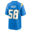 Mdoa LA.Chargers #58 Marlowe Wax Powder Blue Team Game Jersey