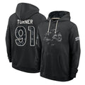 LA.Rams #91 Kobie Turner Player 2026 Black Logo Pullover Hoodies Limited Game Mdoa Stitched Jerseys