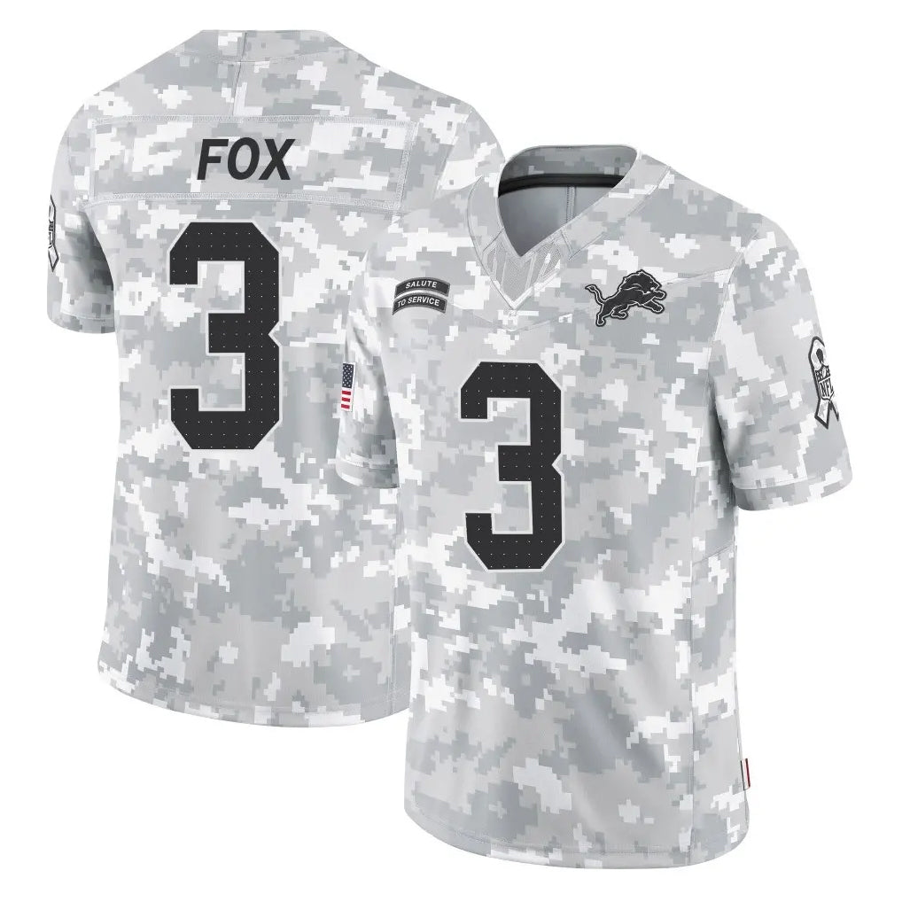 D.Lions #3 Jack Fox Player Arctic Camo Salute To Service Limited Mdoa Stitched Jerseys