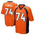 D.Broncos #74 Ben Powers Player Orange Color Home Game Mdoa Stitched Jerseys