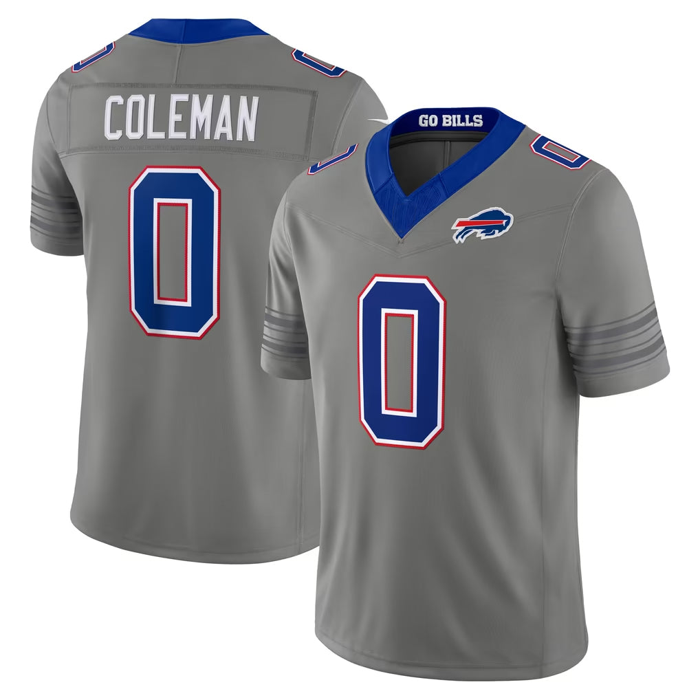 B.Bills #0 Keon Coleman Player Gray Limited Nickel City Home Game Mdoa Stitched Jerseys