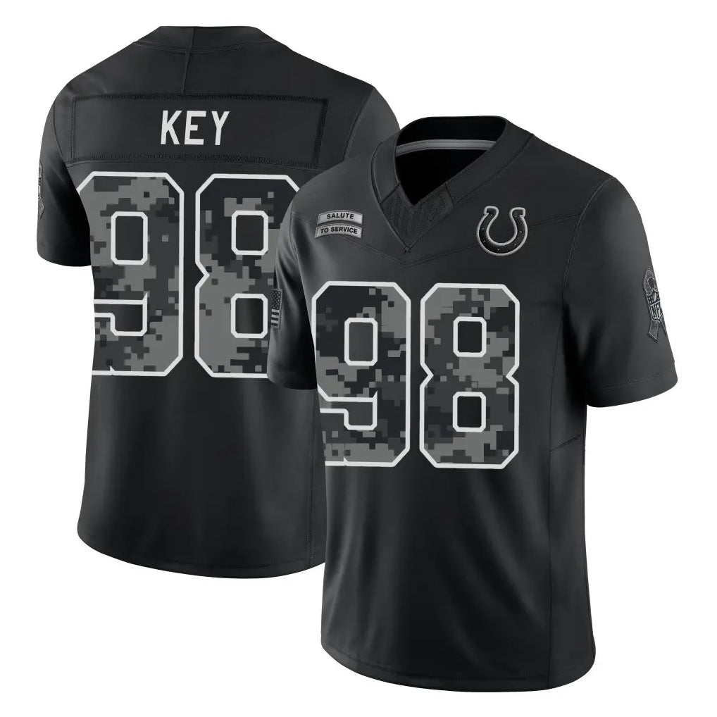 IN.Colts #98 Arden Key Player Black Limited 2026 Salute to Service Home Game Mdoa Stitched Jerseys