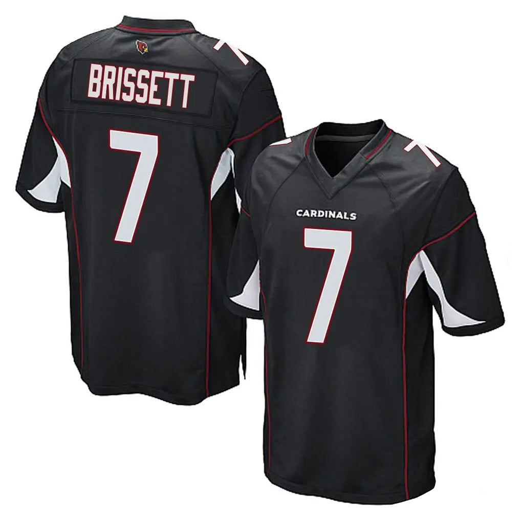 A.Cardinals #7 Jacoby Brissett Player Black Home Game Mdoa Stitched Jerseys