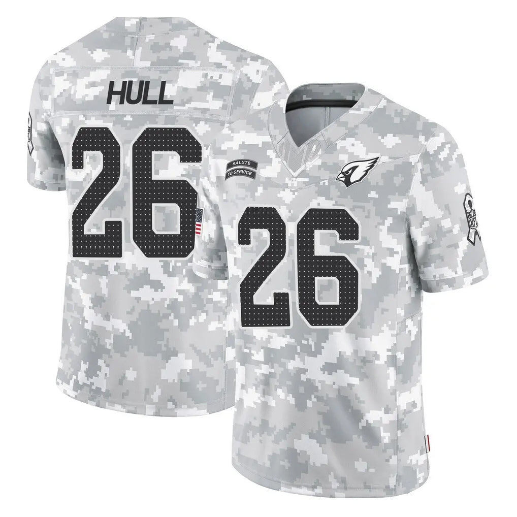 A.Cardinals #26 Evan Hull Player Arctic Camo Limited Salute To Service Home Game Mdoa Stitched Jerseys