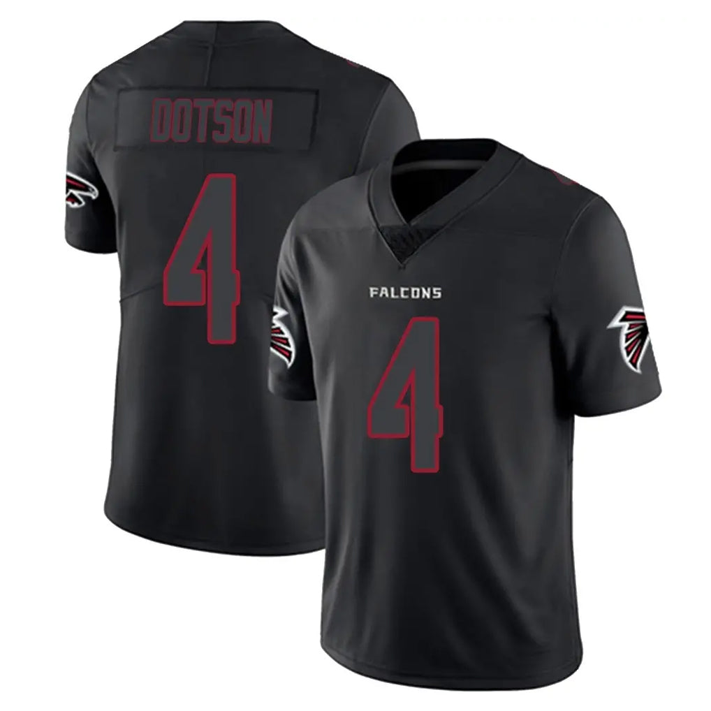 A.Falcons #4 Jahan Dotson Player Black Impact Limited Game Mdoa Stitched Jerseys