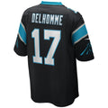 Mdoa C.Panthers #17 Jake Delhomme Black Game Retired Player Jersey