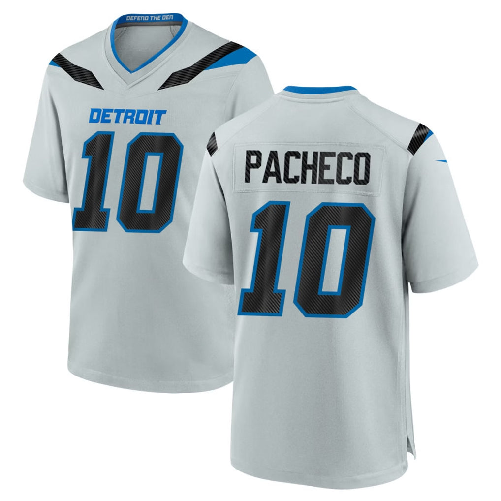 D.Lions #10 Isiah Pacheco Player Silver 2026 Rivalries Collection Home Game Mdoa Stitched Jerseys