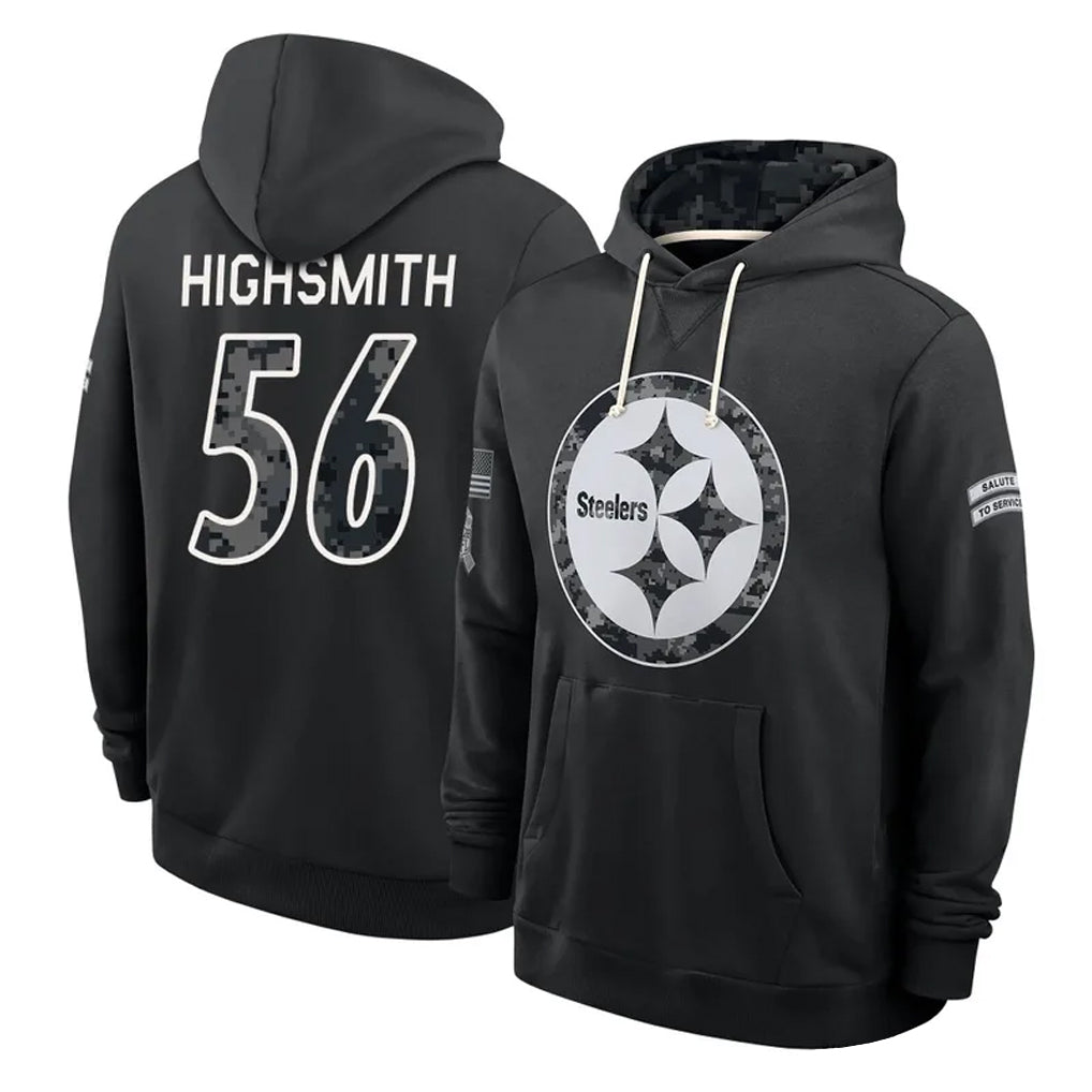 P.Steelers #56 Alex Highsmith Player 2026 Black Logo Pullover Hoodies Limited Game Mdoa Stitched Jerseys