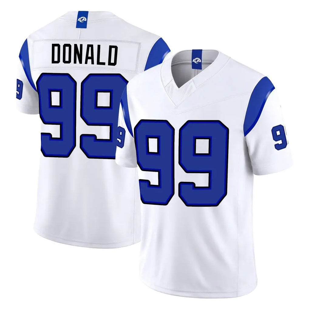 LA.Rams #99 Aaron Donald Player White Limited Fearsome Vapor F.U.S.E. Home Game Mdoa Stitched Jerseys