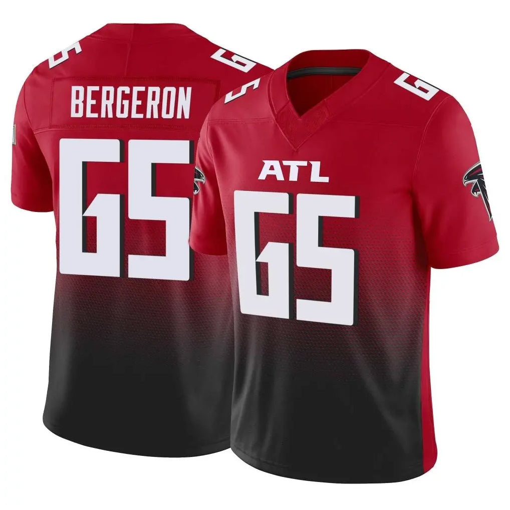 A.Falcons #65 Matthew Bergeron Player Red Vapor F.U.S.E. Limited Home Game Mdoa Stitched Jerseys