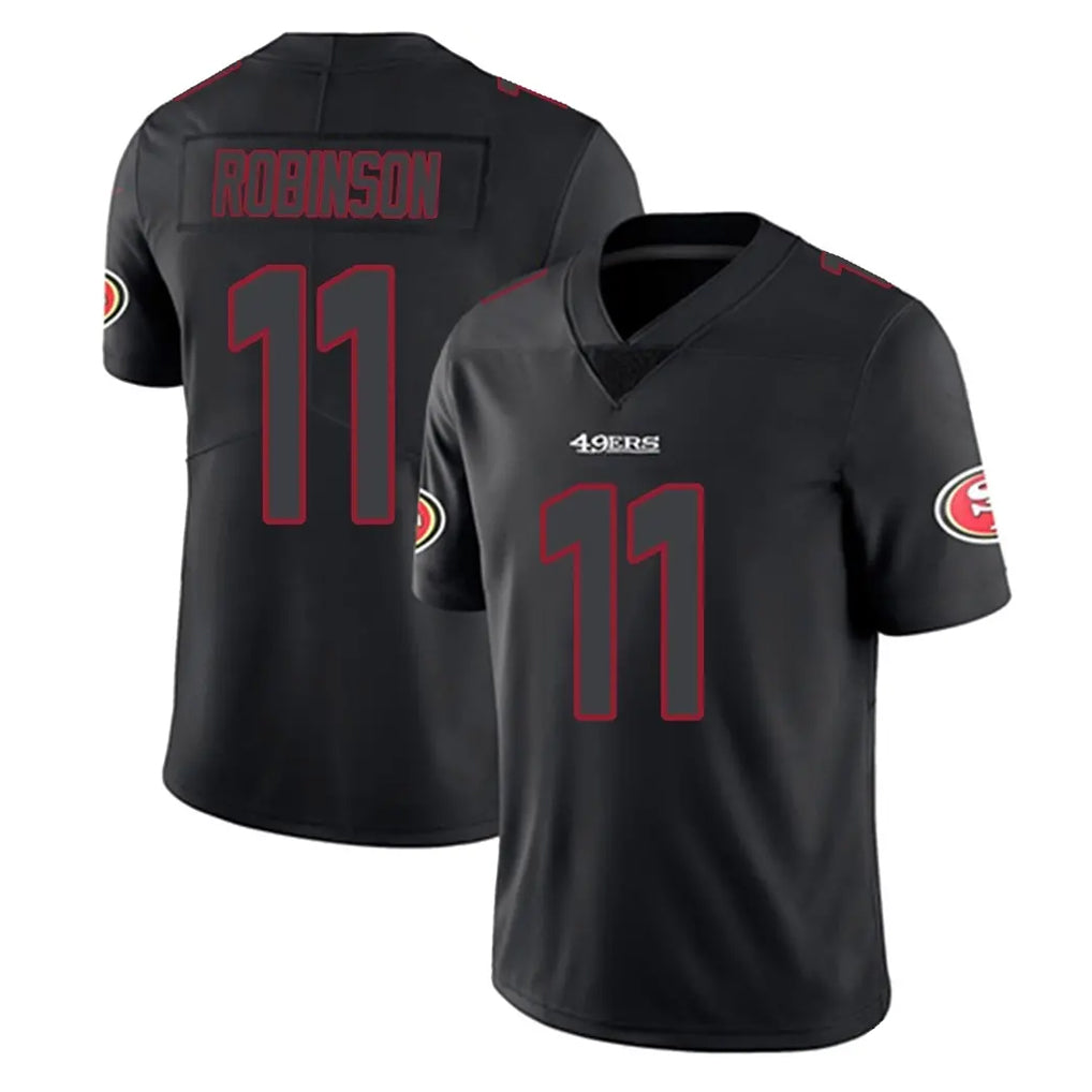 SF.49ers #11 Demarcus Robinson Player Black Impact Limited Home Game Mdoa Stitched Jerseys