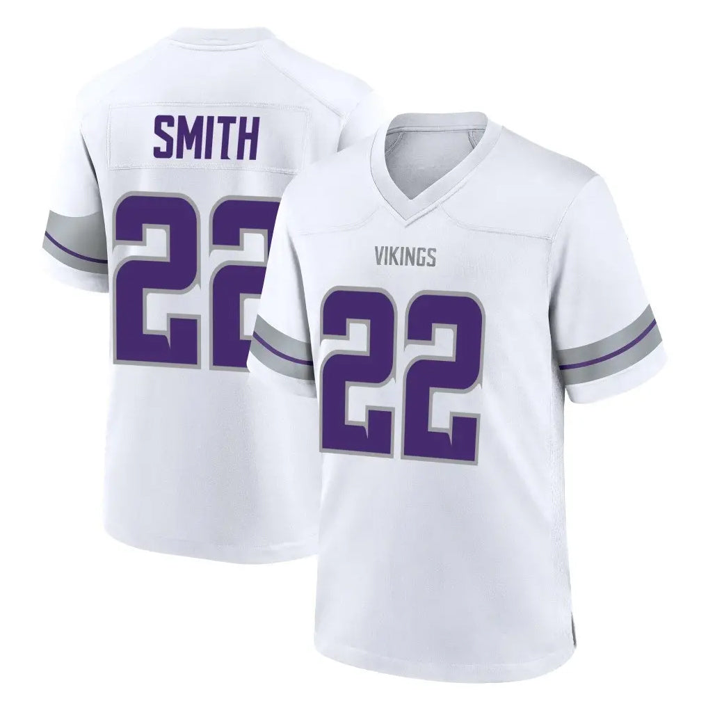 MN.Vikings #22 Harrison Smith Player White Alternate Home Game Mdoa Stitched Jerseys