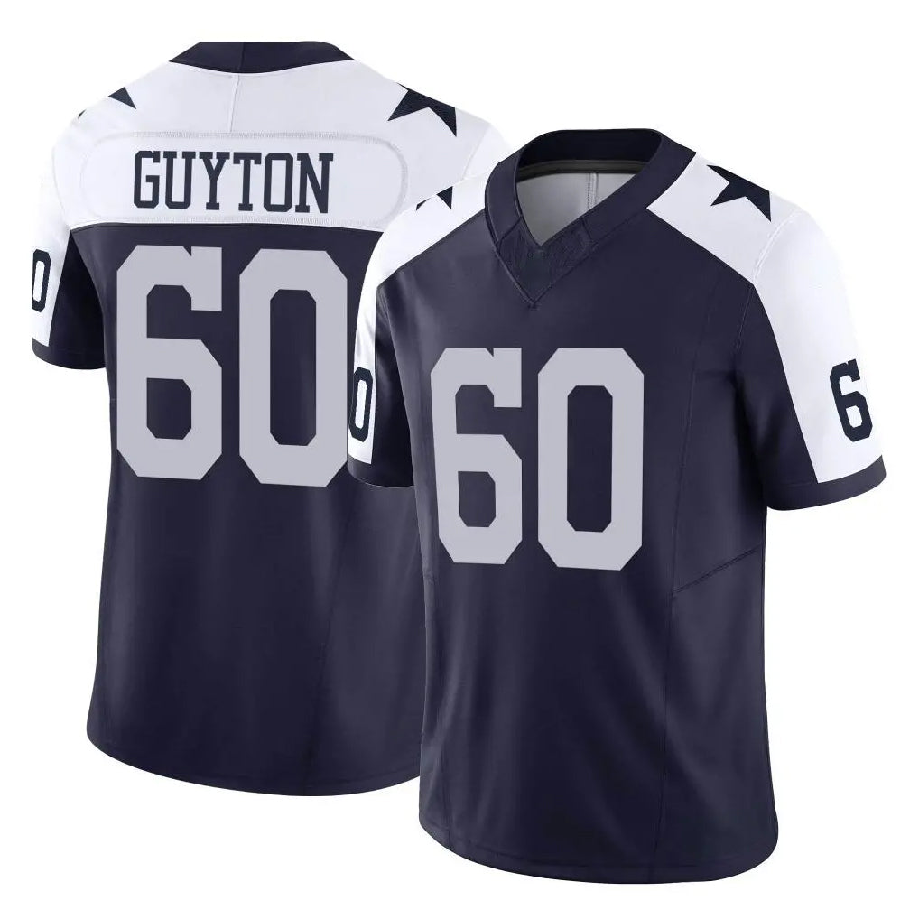 D.Cowboys #60 Tyler Guyton Player Navy-White Limited Alternate Vapor F.U.S.E. Home Game Mdoa Stitched Jerseys
