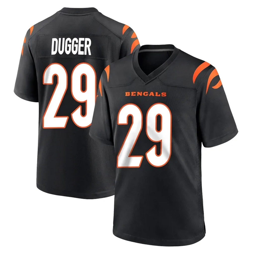 C.Bengals #29 Kyle Dugger Player Black Home Game Mdoa Stitched Jerseys