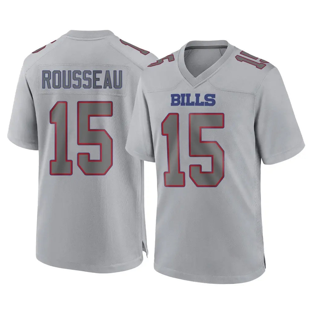 B.Bills #15 Greg Rousseau Player Gray Home Game Mdoa Stitched Jerseys