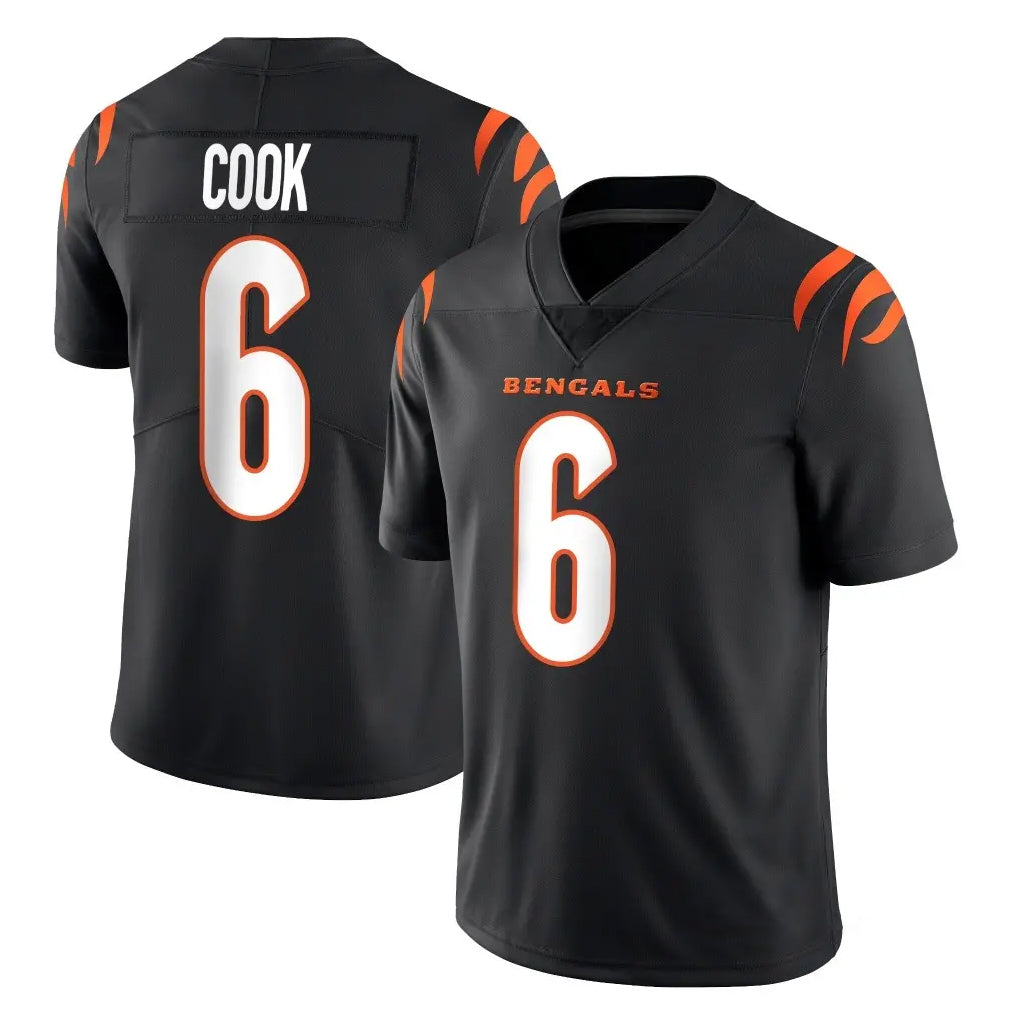 C.Bengals #6 Brian Cook Player Black Vapor Untouchable Limited Home Game Mdoa Stitched Jerseys
