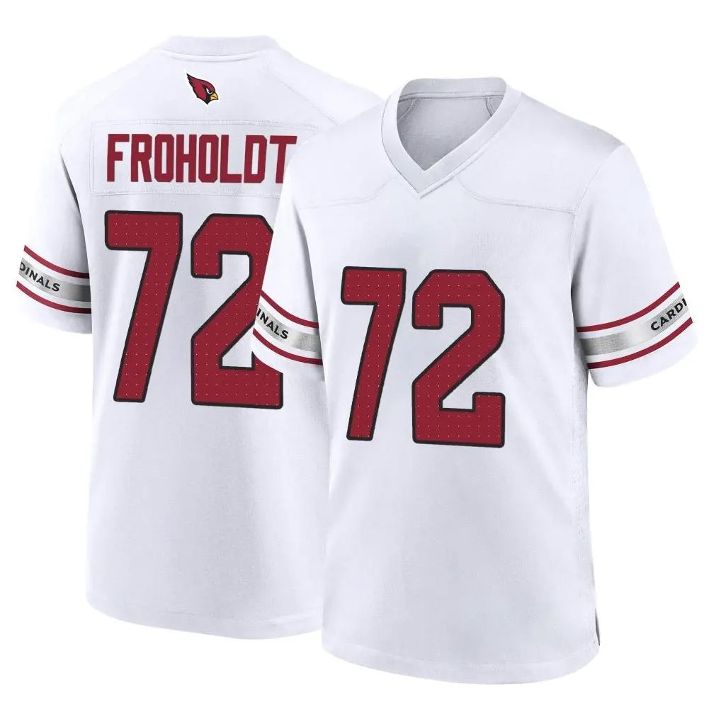A.Cardinals #72 Hjalte Froholdt Player White Home Game Mdoa Stitched Jerseys