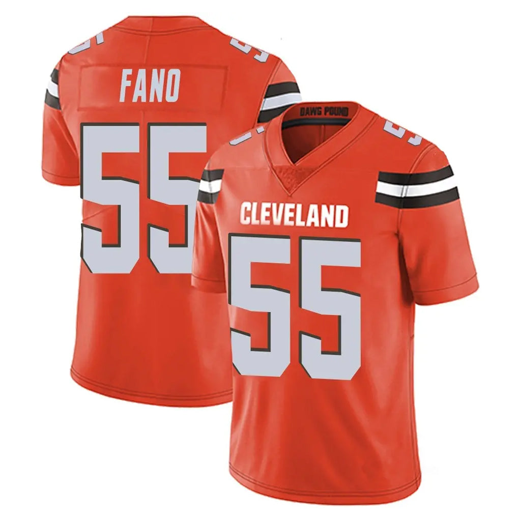 C.Browns #55 Spencer Fano Player Orange Alternate Vapor Untouchable Limited Home Game Mdoa Stitched Jerseys