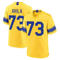 LA.Rams #73 Steve Avila Player Gold Classic Sol Home Game Mdoa Stitched Jerseys