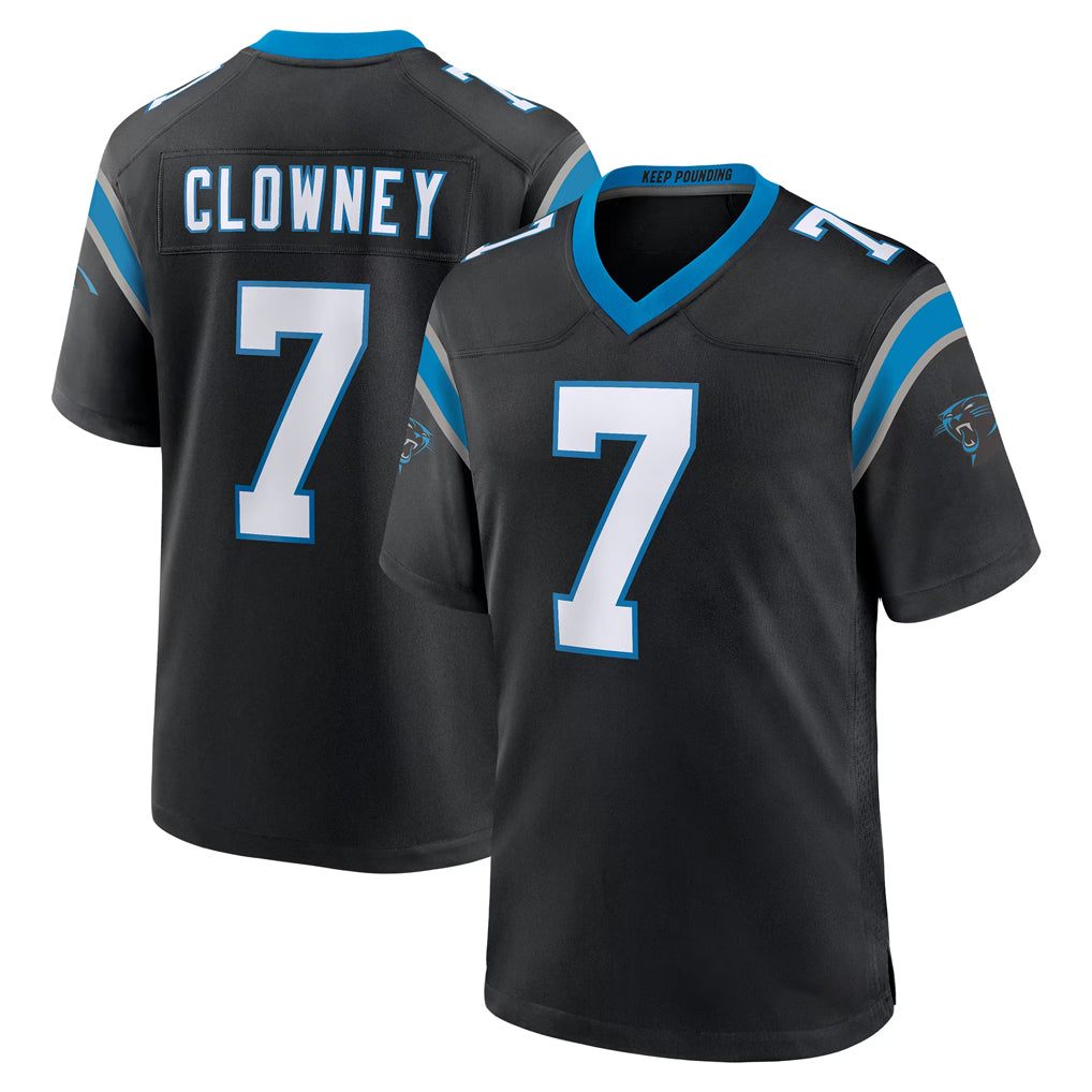 C.Panthers #7 Tre'von Moehrig Player Black Limited Home Game Mdoa Stitched Jerseys