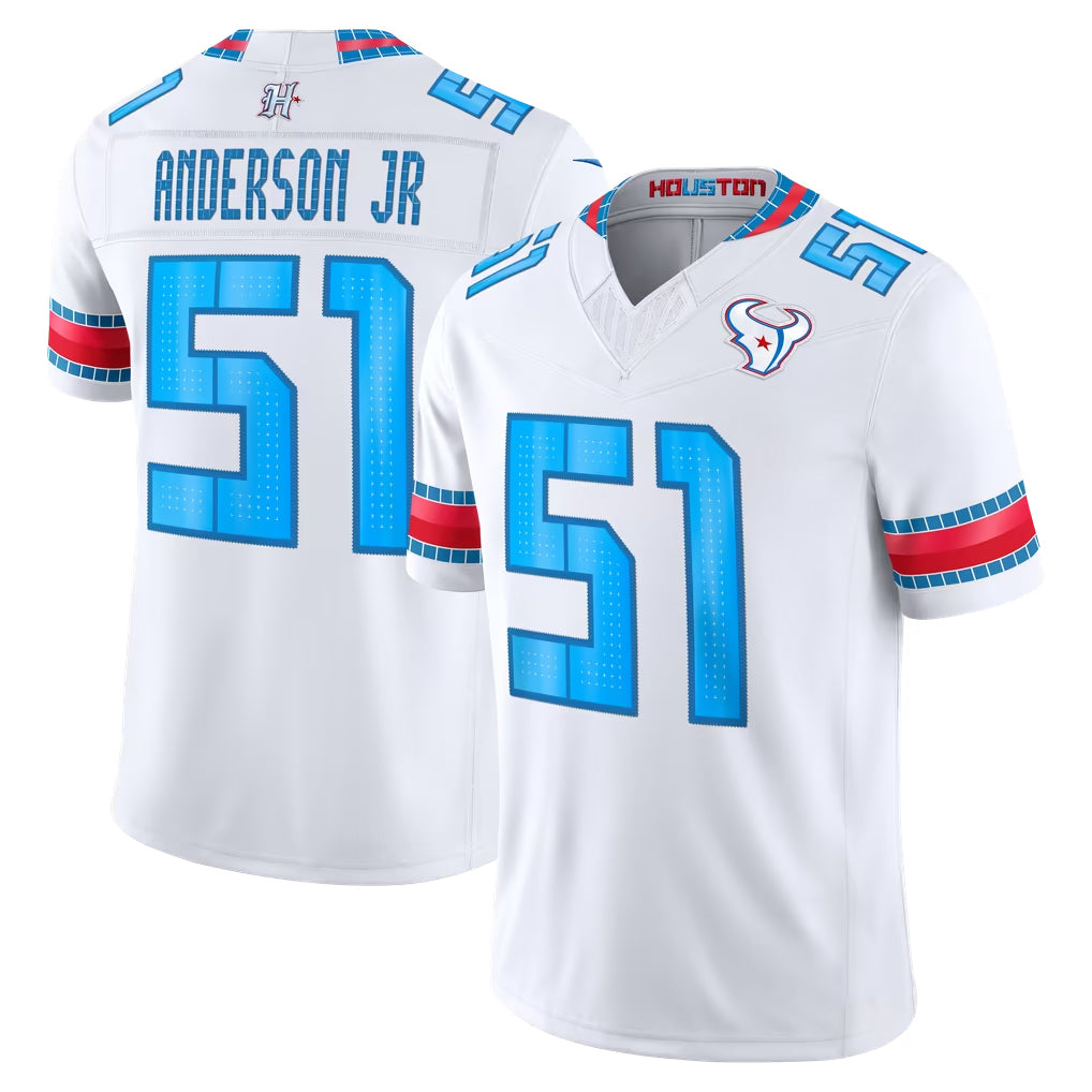 H.Texans #51 Will Anderson Jr. Player Whtie 2026 Rivalries Vapor Limited Home Game Mdoa Stitched jerseys