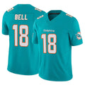 M.Dolphins #18 Chris Bell Player Aqua Limited Vapor F.U.S.E. Home Game Mdoa Stitched Jerseys