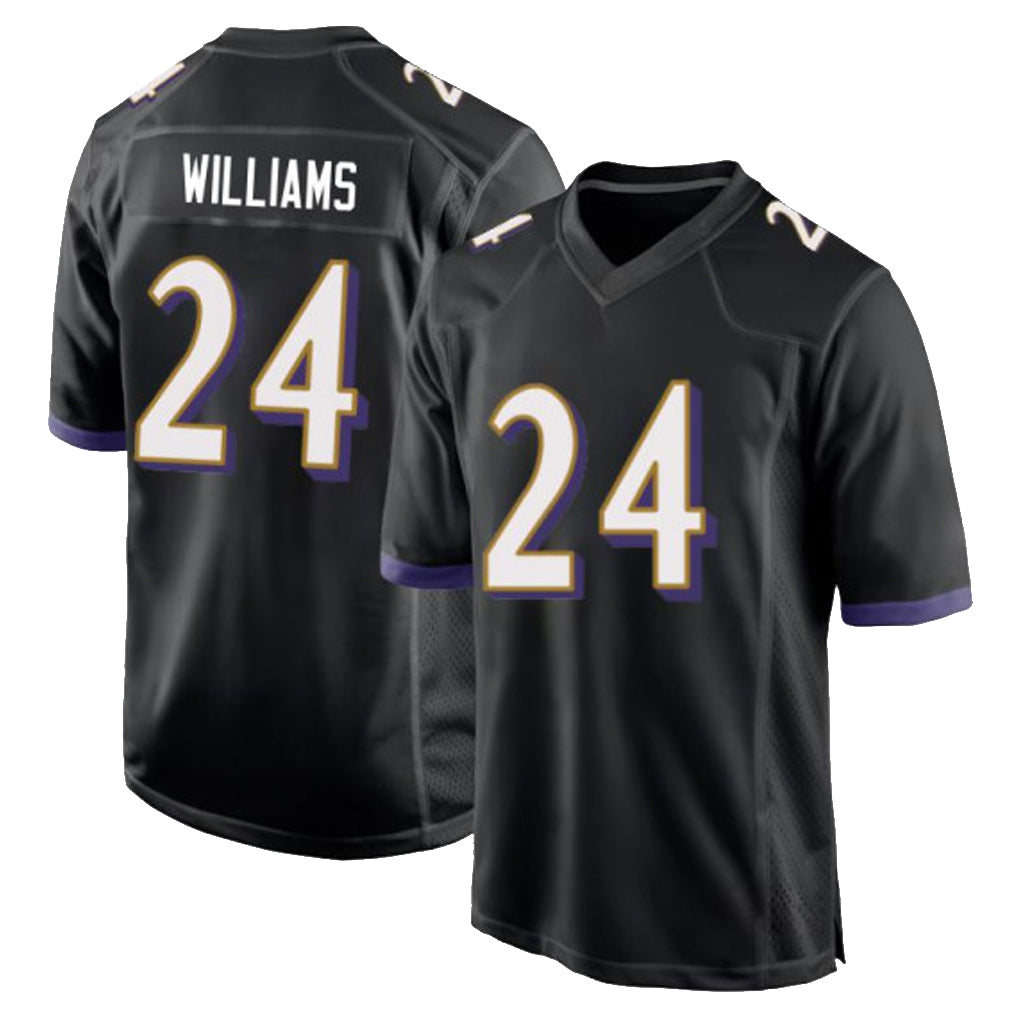 B.Ravens #24 Malaki Starks Player Black Home Game Mdoa Stitched Jerseys