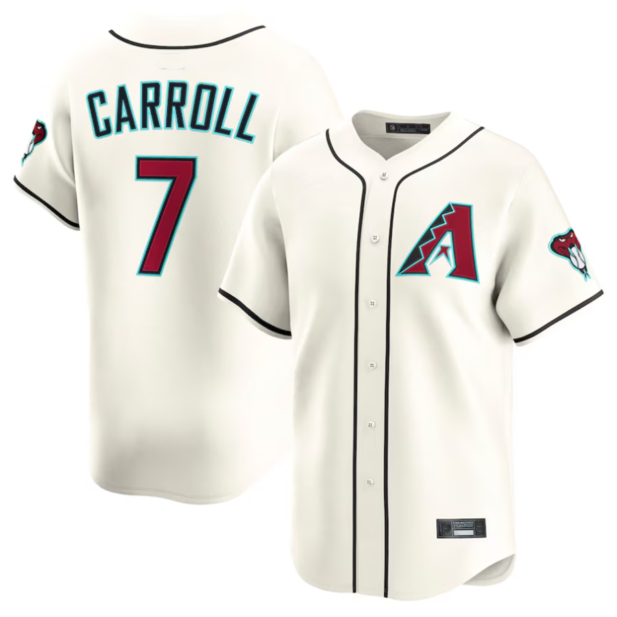 Mdoa A.Diamondbacks #7 Corbin Carroll Player Cream Limited American Personalized Stitched Jerseys
