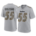 P.Steelers #55 Cole Holcomb Player Gray Atmosphere Fashion Home Game Mdoa Stitched Jerseys