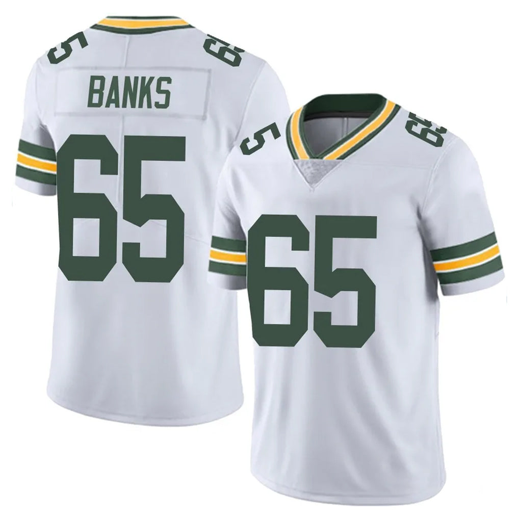 GB.Packers #65 Aaron Banks Player White Vapor Untouchable Limited Home Game Mdoa Stitched Jerseys