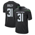 NY.Jets #31 David Bailey Player Stealth Black Home Game Mdoa Stitched Jerseys