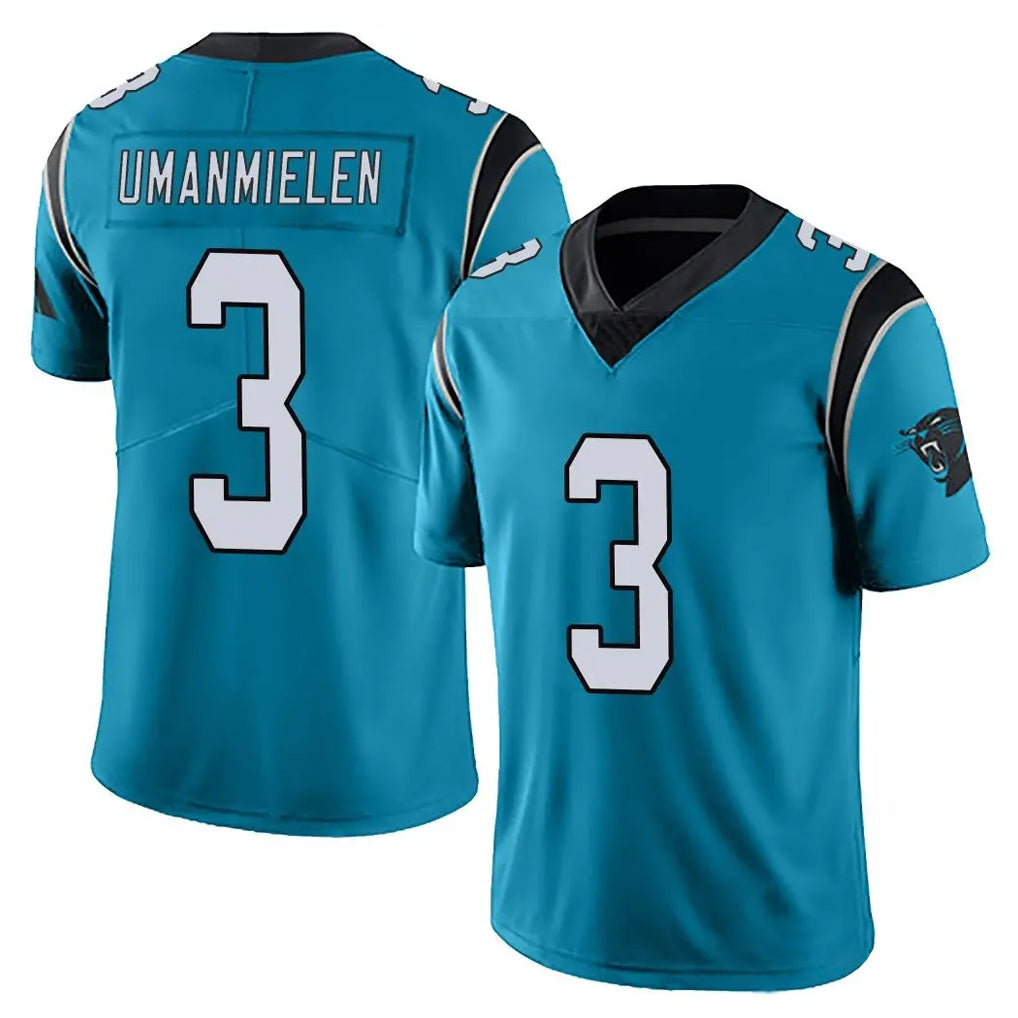 C.Panthers #3 Princely Umanmielen Player Blue Vapor Untouchable Limited Game Mdoa Stitched Jerseys