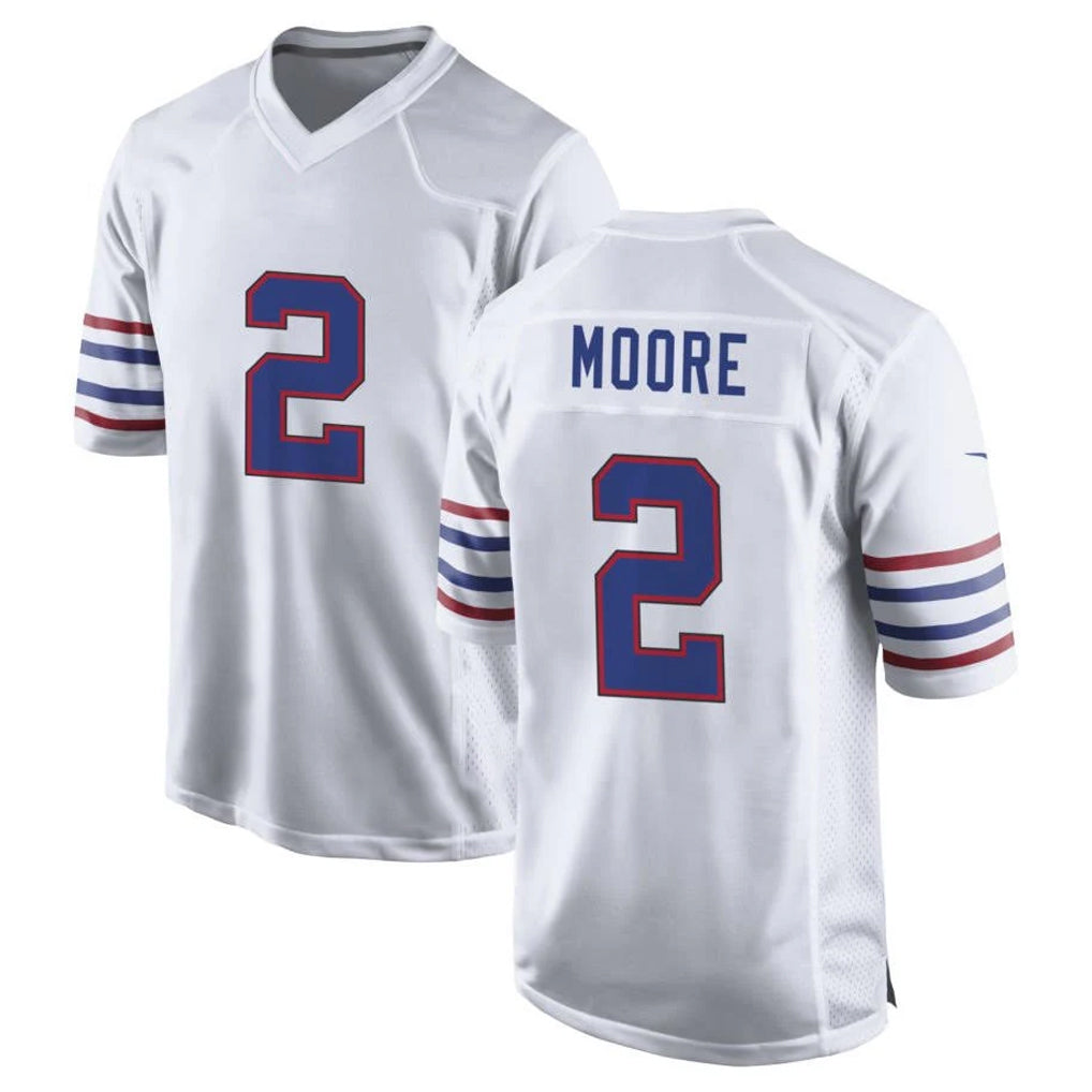 B.Bills #2 DJ Moore Player White Alternate Game Mdoa Stitched Jerseys