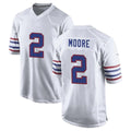 B.Bills #2 DJ Moore Player White Alternate Game Mdoa Stitched Jerseys