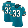 J.Jaguars #33 Bhayshul Tuten Player Teal Prowler Throwback Limited Home Game Mdoa Stitched Jerseys