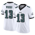 P.Eagles #13 Dontayvion Wicks Player White Limited Vapor F.U.S.E. Home Game Mdoa Stitched Jerseys