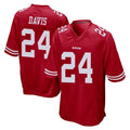 SF.49ers #24 Ashtyn Davis Player Red Home Game Mdoa Stitched Jerseys