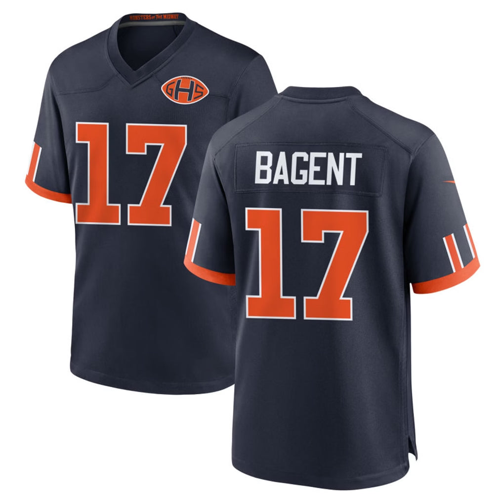 C.Bears #17 Tyson Bagent Player Navy 2026 Rivalries Collection Home Game Mdoa Stitched Jerseys