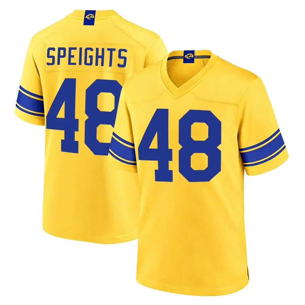 LA.Rams #48 Omar Speights Player Gold Classic Sol Home Game Mdoa Stitched Jerseys