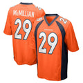 D.Broncos #29 Ja'Quan McMillian Player Orange Color Home Game Mdoa Stitched Jerseys