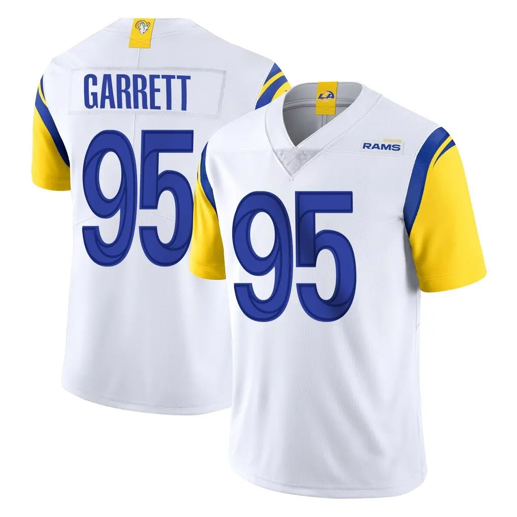 LA.Rams #95 Myles Garrett Player White Limited Vapor Untouchable Home Game Mdoa Stitched Jerseys