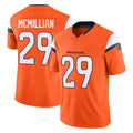 D.Broncos #29 Ja'Quan McMillian Player Orange Vapor F.U.S.E. Limited Home Game Mdoa Stitched Jerseys