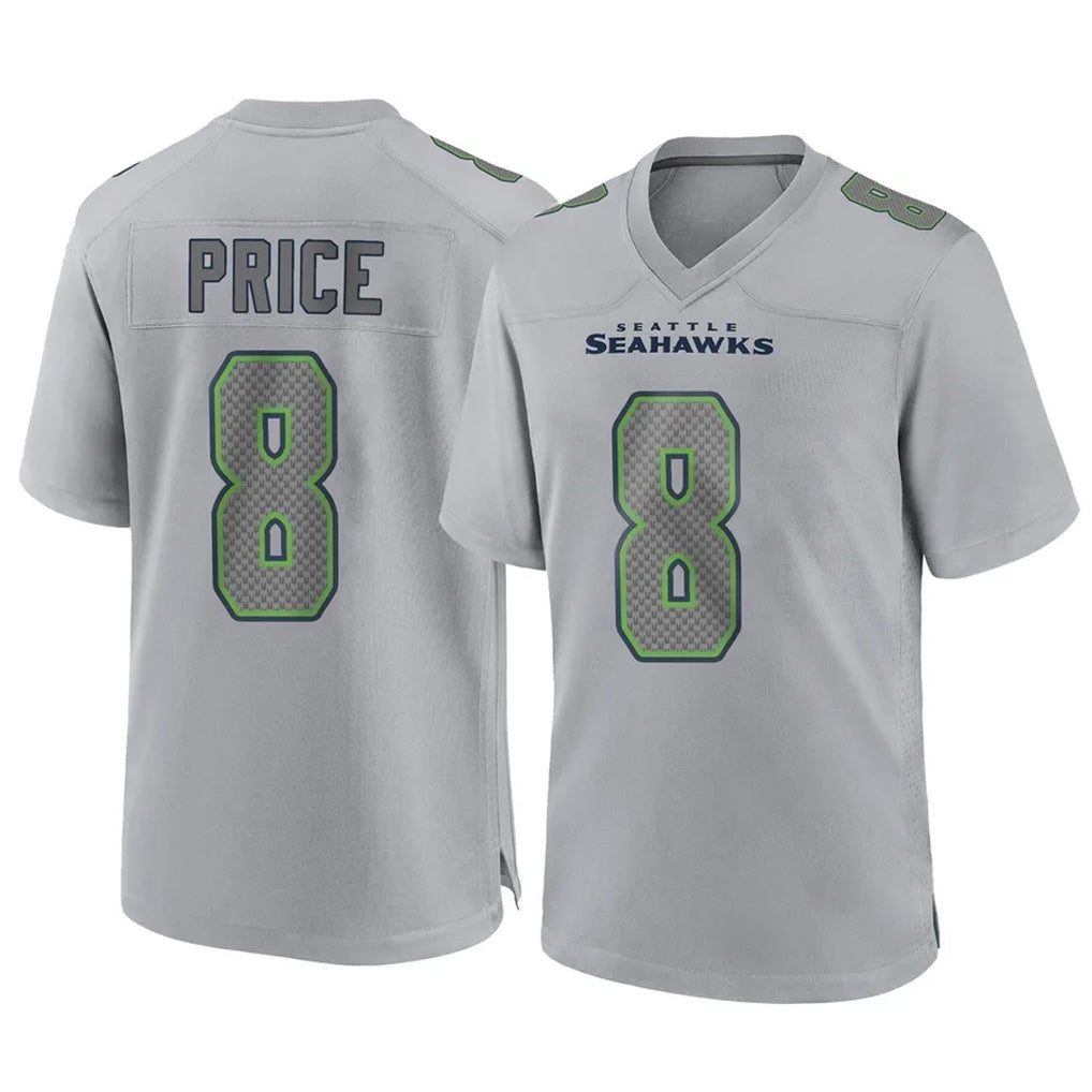 S.Seahawks #8 Jadarian Price Player Gray Atmosphere Fashion Home Game Mdoa Stitched Jerseys